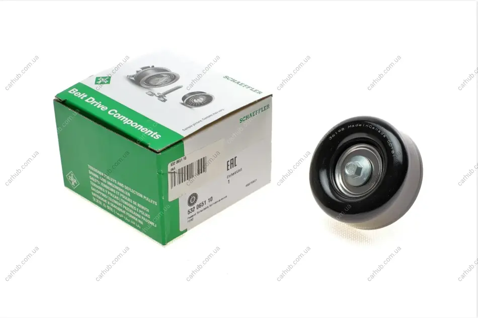 Ролик поліклинового ременя FORD FIESTA V, MAVERICK, MONDEO III, MONDEO IV, TRANSIT 1.8-2.3LPG 10.00- INA 532 0651 10 (фото 1)