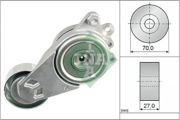 Натяжник ременя генератора Toyota Corolla/Yaris 01-12 INA 534 0408 10 (фото 1)