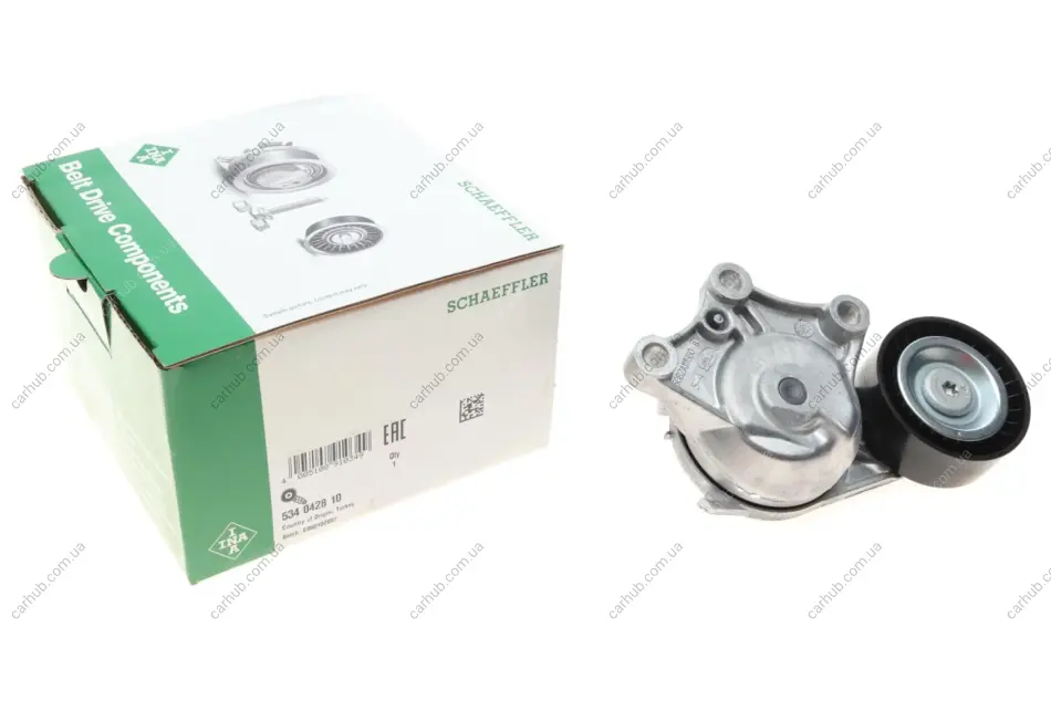 Натяжник ременя генератора Peugeot 2008/208 1.6HDi 12-/Citroen C3 1.4/1.6HDi 09- /C4 Cactus 14- INA 534 0428 10 (фото 1)
