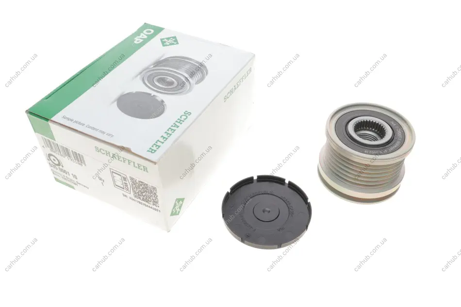 Шків генератора AUDI A3, A4 B5, A4 B6, A4 B7, A6 C5 FORD GALAXY I SEAT ALHAMBRA, CORDOBA, CORDOBA VARIO, IBIZA II, IBIZA III, INCA, LEON, TOLEDO I, TOLEDO II 1.4-2.5D 05.89-07.18 INA 535 0001 10 (фото 1)