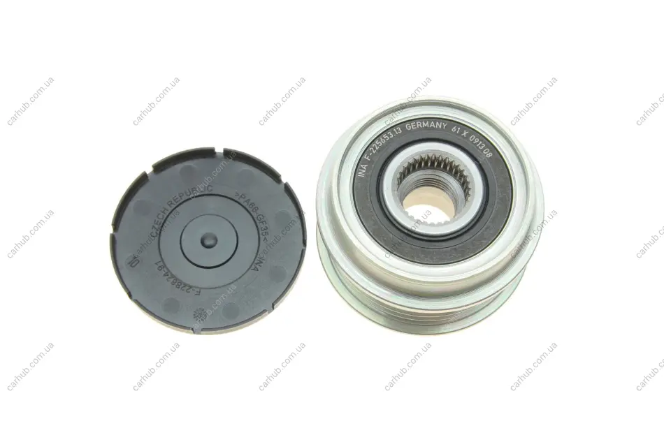 Шків генератора AUDI A4 B5, A6 C5 VW PASSAT B5 1.9D/1.9DH 01.95-09.01 INA 535 0004 10 (фото 1)