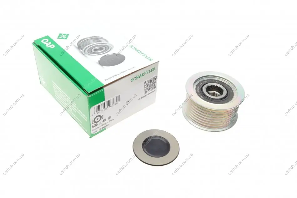 Шків генератора Mazda 3/5/6/CX-7 2.0/2.2D 02- (8PK) INA 535 0049 10 (фото 1)