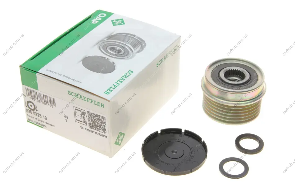 Шків генератора FORD MONDEO III, TRANSIT, TRANSIT TOURNEO 2.0D 06.00-03.07 INA 535 0223 10 (фото 1)