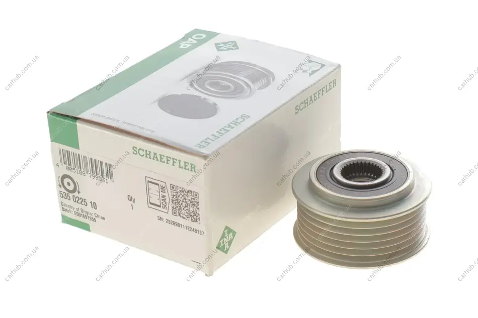 Шків генератора Mazda CX-7 2.3MZR DISI Turbo/2.5MZR, 06/06 - 12/14 INA 535 0225 10 (фото 1)