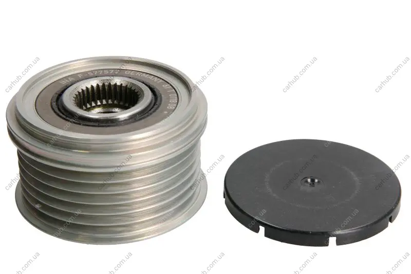 Шків генератора CITROEN C4 AIRCROSS, C-CROSSER, C-CROSSER ENTERPRISE MAZDA 3, 6 MITSUBISHI ASX, LANCER VIII, OUTLANDER II, OUTLANDER III NISSAN MICRA IV, NOTE PEUGEOT 4007 1.2-2.5 01.02- INA 535 0246 10 (фото 1)