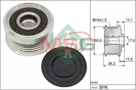 Шків генератора SsangYong Tivoli 15- INA 535 0337 10