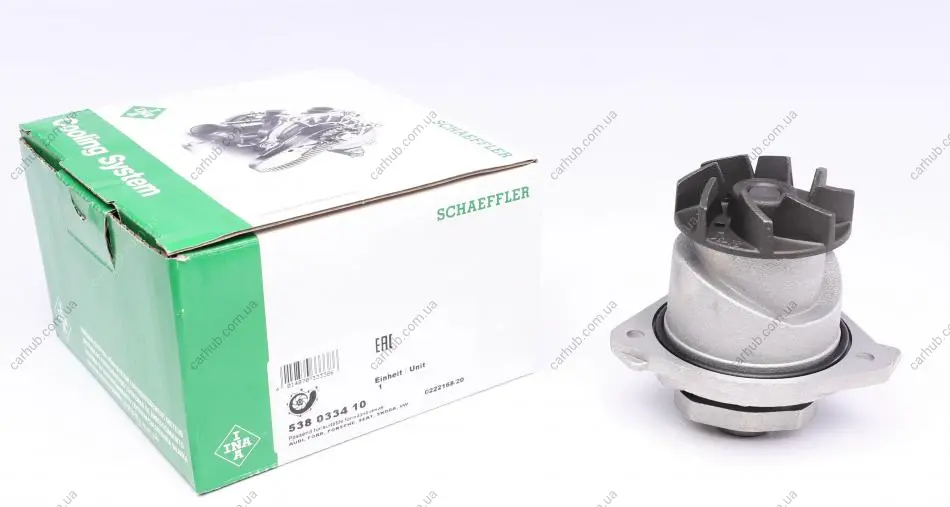Помпа води VW T5/Touareg/Passat B6/B7 3.2FSI/V6, 3.6FSI/R36/V6 4motion 04-10 INA 538 0334 10 (фото 1)