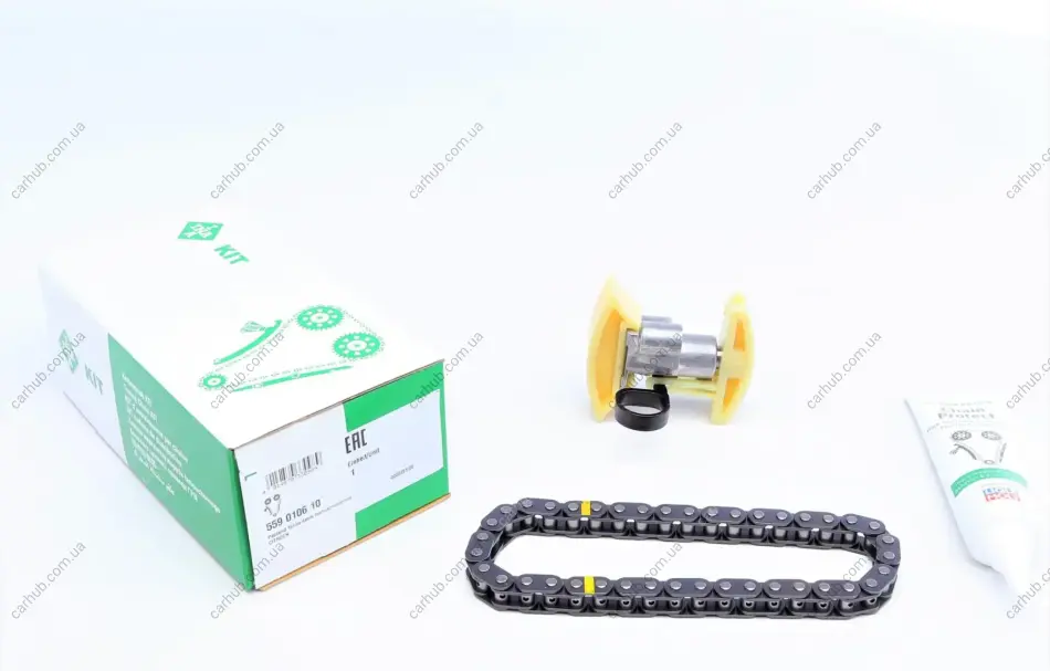 Комплект ланцюга ГРМ Citroen Berlingo 1.6HDI 05- (+ натяжник) (DV6BTED4) INA 559 0106 10 (фото 1)