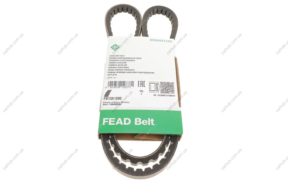 Ремінь генератора Toyota Hilux/Land Cruiser 2.4D 88-02/Ford Sierra 2.8 87-88 (13x1200) INA FB 13X1200 (фото 1)