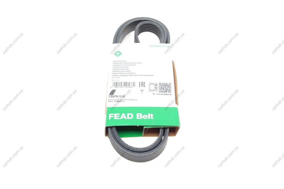Ремінь генератора Hyundai Tucson/Santa Fe/Kia Sportage 2.0 CRDi/Mitsubishi L200 2.5 DI-D 05- (6PK1510) INA FB 6PK1510 (фото 1)