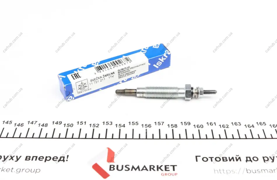 Свічка розжарювання Mitsubishi Pajero/Mitsubishi L 200/300/Kia Pregio 2.5TD 86- ISKRA 11721211 (фото 1)
