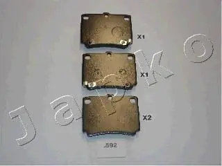 Гальмівні колодки зад. Pajero/Pajero Sport 90-15 1.8-3.0 JAPKO 51592 (фото 1)