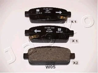 Гальмівні колодки дискові зад. (L=117*43) Lacetti/Nubira 05-, (Bosch) JAPKO 51W05