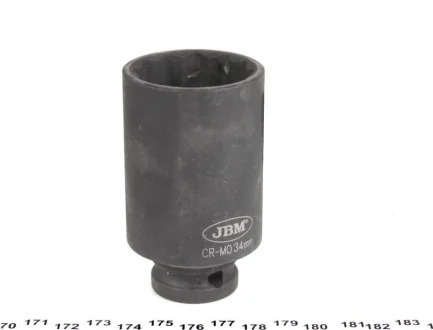 Головка торцева ударна 1/2" 34 мм 12-граней Long 78 мм JBM 11617