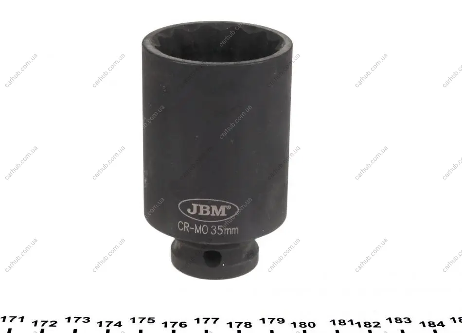 Головка торцева ударна 1/2" 35 мм 12-граней Long 78 мм JBM 11618 (фото 1)