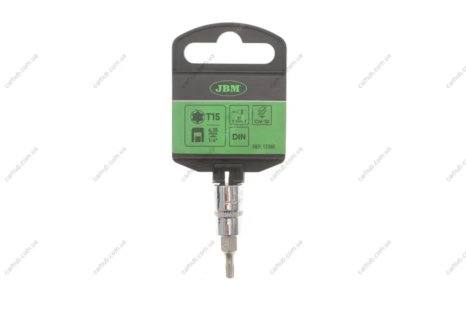 Головка 1/4" зі вставкою Torx TX15 (хромована) JBM 13385 (фото 1)