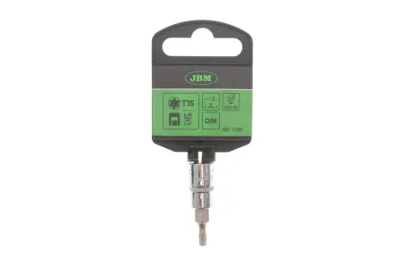 Головка 1/4" зі вставкою Torx TX15 (хромована) JBM 13385