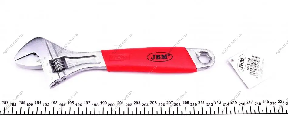 Ключ розвідний 0-28 мм 10" L-250 мм JBM 51796 (фото 1)