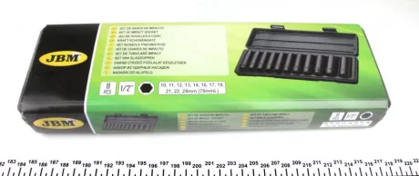 Набір ударних головок 1/2" 10-24 мм 11 од. Long 78 мм JBM 52342