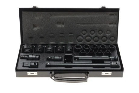 Набір ударних головок 1/2" 10-27 мм 19 од. та 2 подовжувача JBM 52345