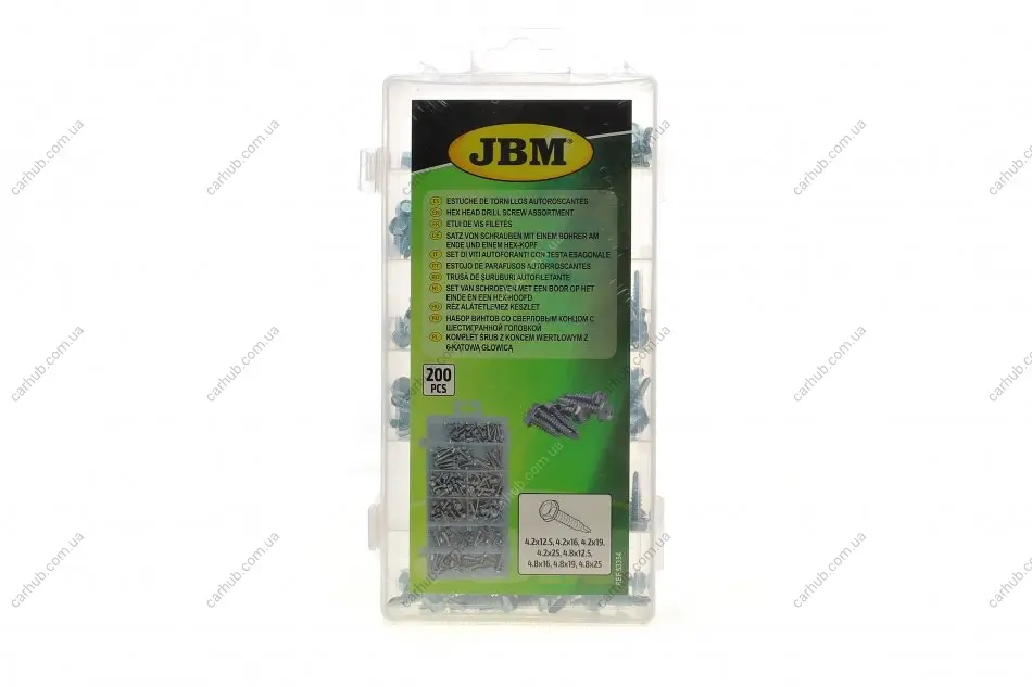 Набір гвинтів із 6-гранною головкою (200шт) JBM 53354 (фото 1)