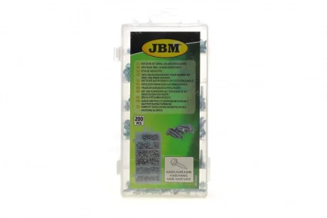 Набір гвинтів із 6-гранною головкою (200шт) JBM 53354