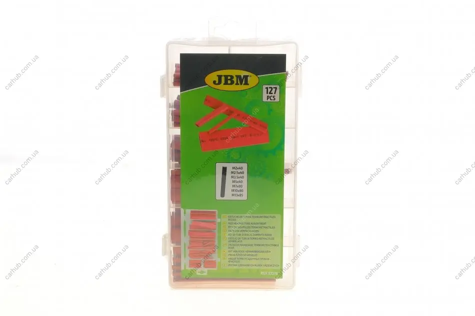 Набір трубок термозбіжних червоних (127шт) JBM 53376 (фото 1)