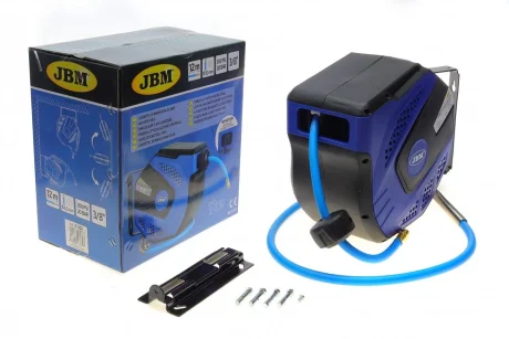 Шланг пневматичний на котушці 3/8" Ø9,5 мм L 12 м JBM 53532