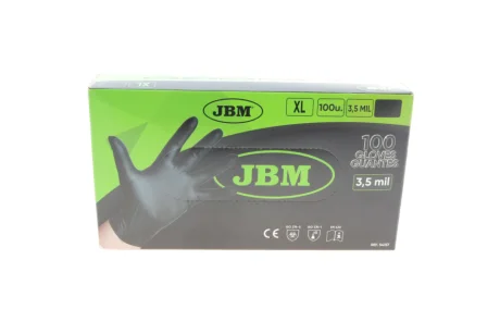 Рукавиці нітрилові (XL) 100шт (3.5mil) (чорні) JBM 54157