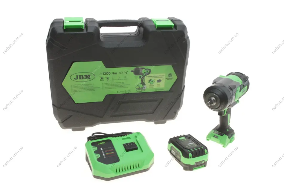 Гайковерт акумуляторний 1/2" 1300 Нм 20V 4Ah (АКБ і зарядн. пристрій) JBM 60044C (фото 1)