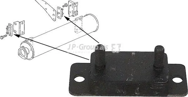 Кріплення труби вихлопної VW TRANSPORTER JP GROUP 1121603600 (фото 1)