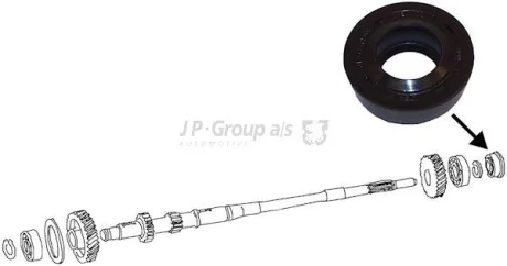 Сальник 40x22.2 колінвалу перед. VW T3 79-92 JP GROUP 8132100100