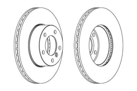 Гальмівний диск пер. BMW 1 (E81/E87)/3 (E90/E91/E93) (300*73,5) компл. 2шт Jurid 562342JC
