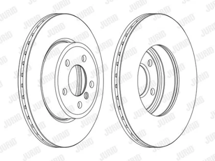 Гальмівний диск пер. BMW X3 (E83) 03- 11 (325*62) Jurid 562350JC-1