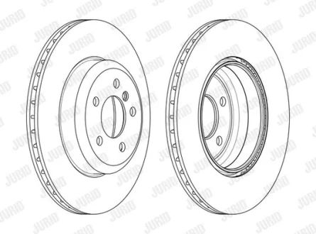 Гальмівний диск пер. BMW 3 (F30/F31/F34/F80)/4 (F33/F36/F83) 13- (345*66,2) компл. 2шт Jurid 563134JC
