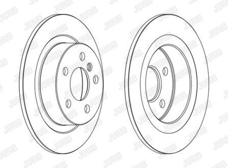Гальмівний диск зад. BMW 1 (F40/F45)/2 (F46)/i3 (I01)/X1 (F48) 14- (280*50,5) компл. 2шт Jurid 563190JC