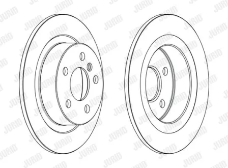 Гальмівний диск зад. BMW 1 (F40/F45)/2 (F46)/i3 (I01)/X1 (F48) 14- (280*50,5) компл. 2шт Jurid 563190JC