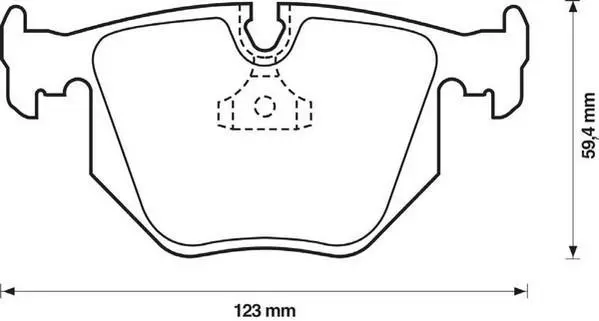 Гальмівні колодки зад. BMW 3(E46)/5(E39)/7(E38)/X3 (E83,E83N)/X5(E53) (ATE) Jurid 571918J (фото 1)