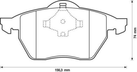 Гальмівні колодки пер. Golf IV/Octavia/A3 1.8T/1.9TDI Jurid 571935J