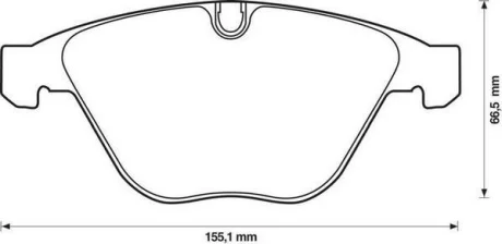 Гальмівні колодки пер. BMW 5(E60)/7(E65) 02-10 (ATE) Jurid 571990J