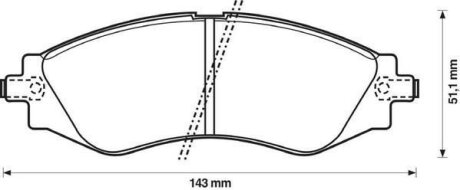 Гальмівні колодки пер. Astra/Lacetti/Lanos/Nubira (Akebono) Jurid 572407J
