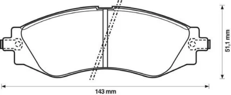 Гальмівні колодки пер. Astra/Lacetti/Lanos/Nubira (Akebono) Jurid 572407J