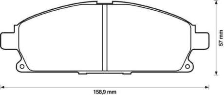 Гальмівні колодки пер. X-Trail 01-13/Pathfinder 95-05 (Sumitomo) Jurid 572466J