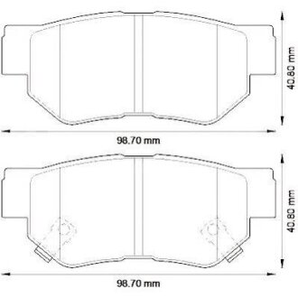 Гальмівні колодки зад. Hyundai Getz/Santa FE/Tucson 01- (mando) Jurid 572557J