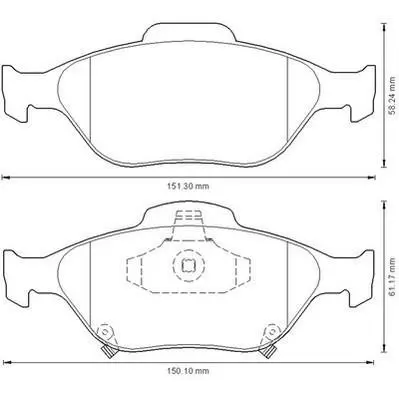 Гальмівні колодки пер. Toyota Yaris 05- (ATE) Jurid 572576J (фото 1)