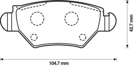 Гальмівні колодки зад. Astra G 98-05 (Bosch) Jurid 573010J