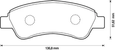 Гальмівні колодки пер. Berlingo/Partner 96-/C2/C3/C4 04- (Bosch) Jurid 573030J