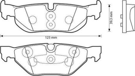 Гальмівні колодки зад. BMW 3(E90)/1(E81) 04-13 (ATE) Jurid 573139J