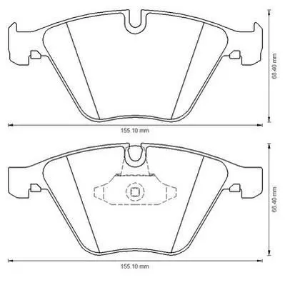 Гальмівні колодки пер. BMW 3 (E90)/5 (E60)/7 (E65) 02-13 (ATE) Jurid 573181J (фото 1)
