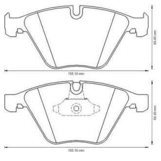 Гальмівні колодки пер. BMW 3 (E90)/5 (E60)/7 (E65) 02-13 (ATE) Jurid 573181J